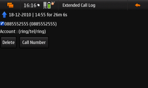 Extended Call Log